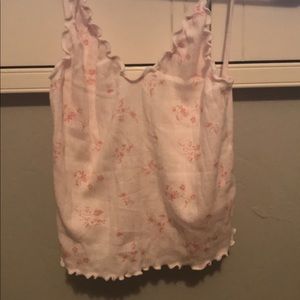 brandy melville BNWOT pink floral ruffle nicollete